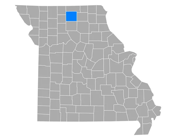 ミズーリ州のサリヴァン地図 — ストックベクタ