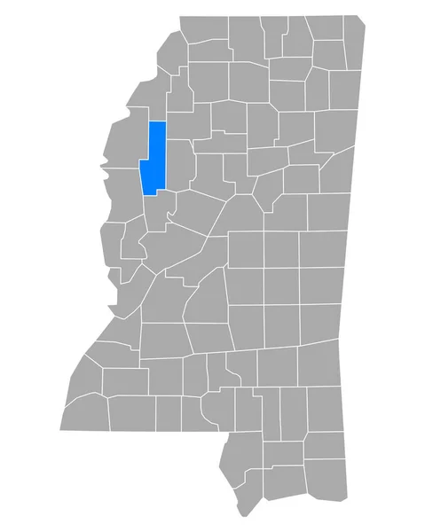 Mapa Słonecznika Missisipi — Wektor stockowy