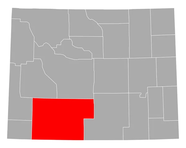 Karta Över Sötvatten Wyoming — Stock vektor