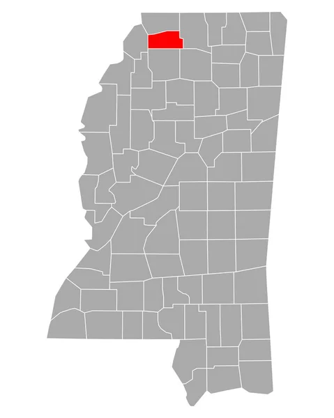 Carte Tate Dans Mississippi — Image vectorielle