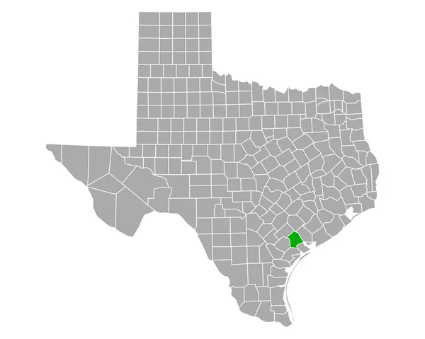 Mapa Victoria Texas — Vector de stock