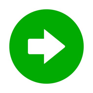 Vektör illüstrasyonu olarak sağ ok ve daire