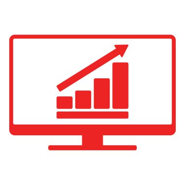 Çizelge ve ekran vektör illüstrasyonu