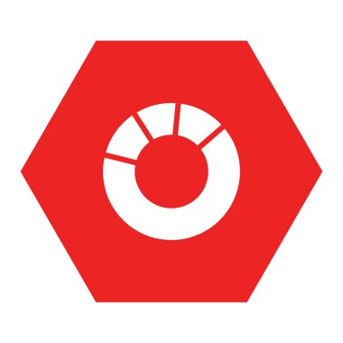 Vektör illüstrasyonu olarak turta grafiği ve altıgen