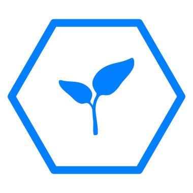 Vektör illüstrasyonu olarak bitki ve altıgen