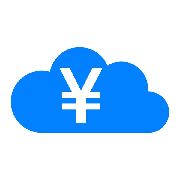 Yen Cloud Vector Illustration — ストックベクタ