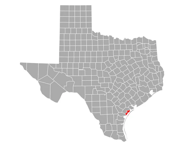 Mapa Aransas Teksasie — Wektor stockowy