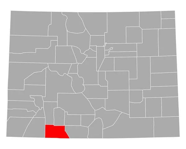 Archuleta Térképe Colorado Helységben — Stock Vector