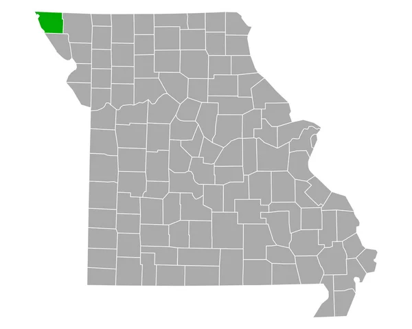 Map Atchison Missouri — Stock Vector