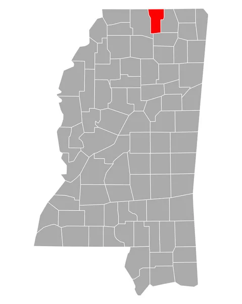 Carte Benton Dans Mississippi — Image vectorielle
