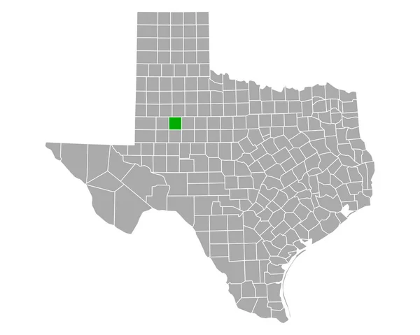 Borden Térképe Texasban — Stock Vector