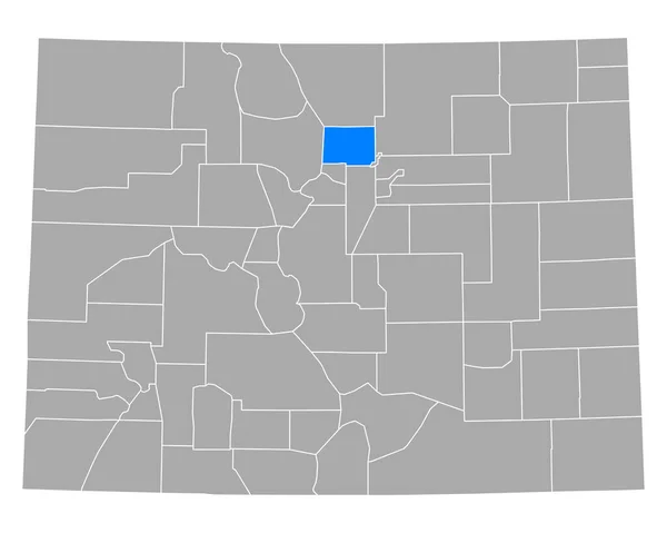 Mappa Boulder Colorado — Vettoriale Stock