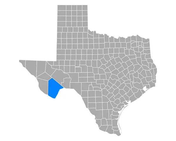 Kaart Van Brewster Texas — Stockvector