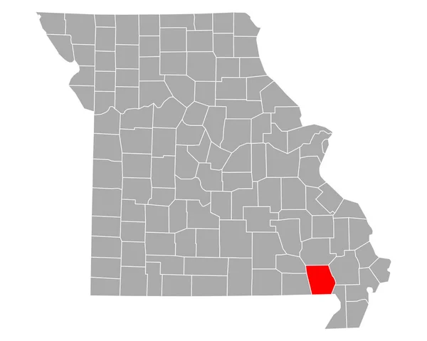 Mapa Açougues Missouri — Vetor de Stock