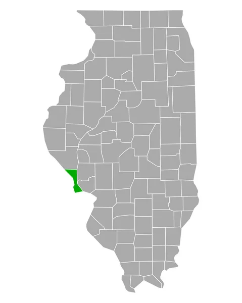 Mapa Calhoun Illinois — Wektor stockowy