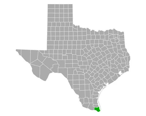 Carte Cameron Texas — Image vectorielle