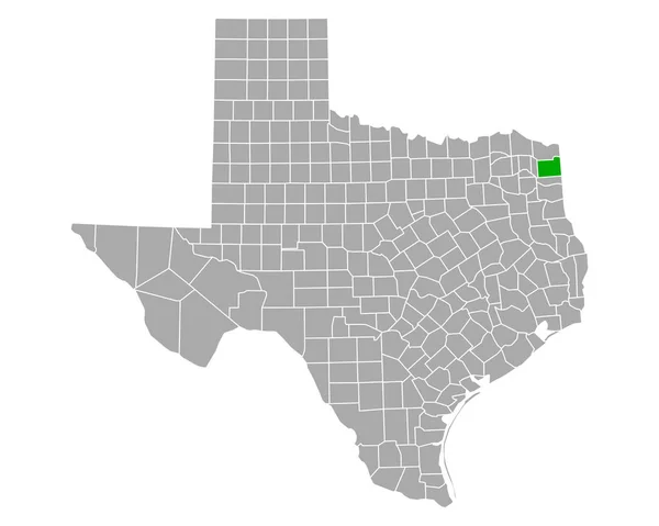 Χάρτης Του Cass Στο Τέξας — Διανυσματικό Αρχείο