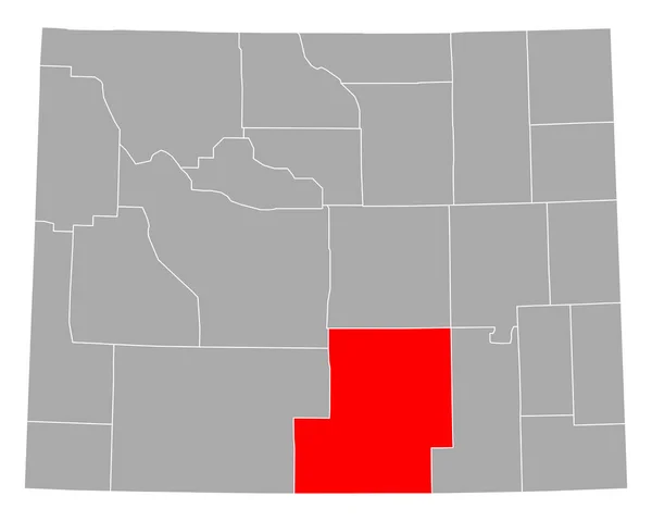 Mapa Karbonu Wyomingu — Stockový vektor