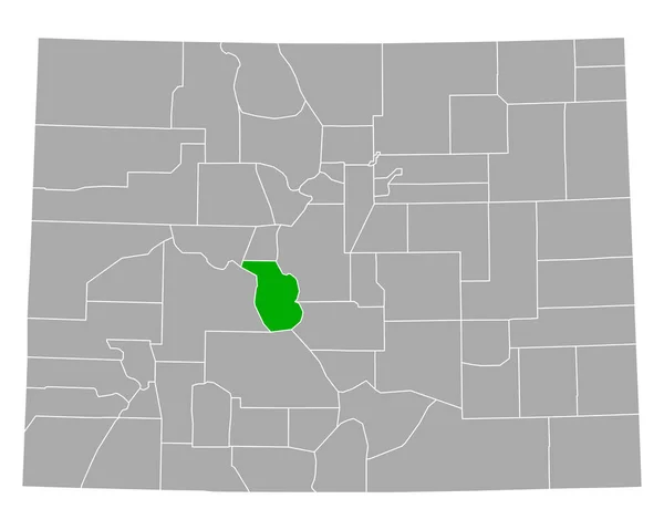 Mapa Chaffee Colorado —  Vetores de Stock