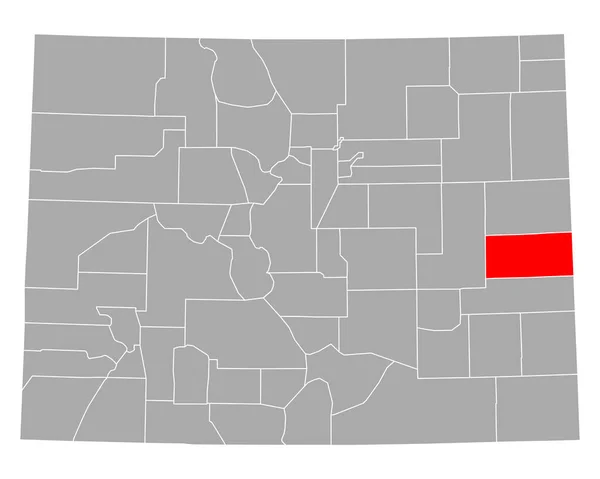 Mapa Cheyenne Kolorado — Wektor stockowy