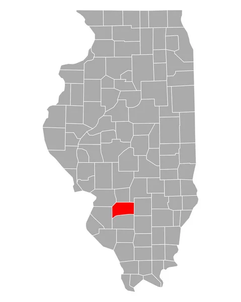 Mappa Clinton Illinois — Vettoriale Stock