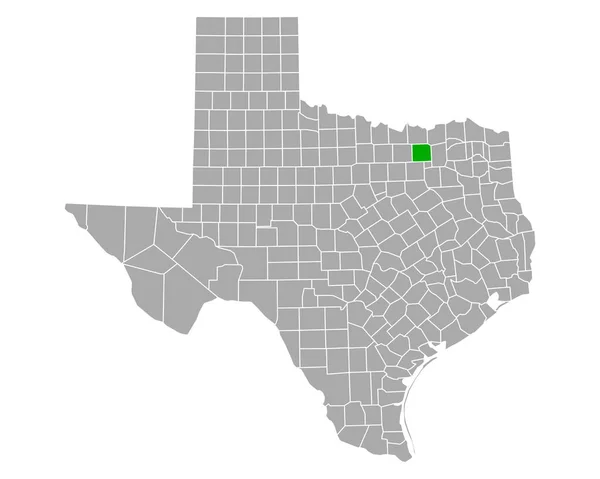 Karte Von Collin Texas — Stockvektor