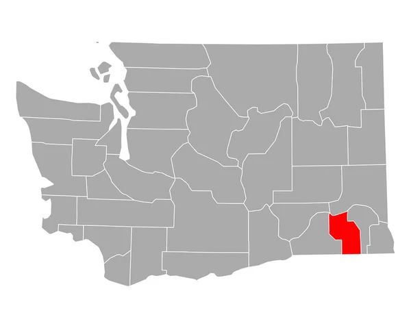 Mapa Columbia Washington — Vector de stock