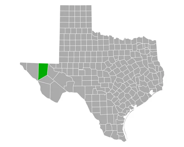 Kaart Van Culberson Texas — Stockvector