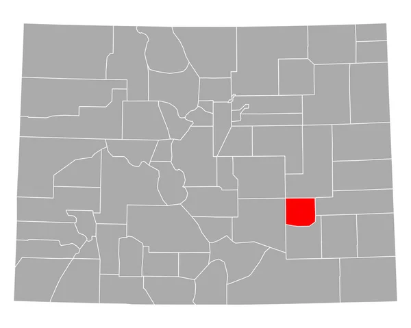 Mapa Crowley Colorado — Vector de stock