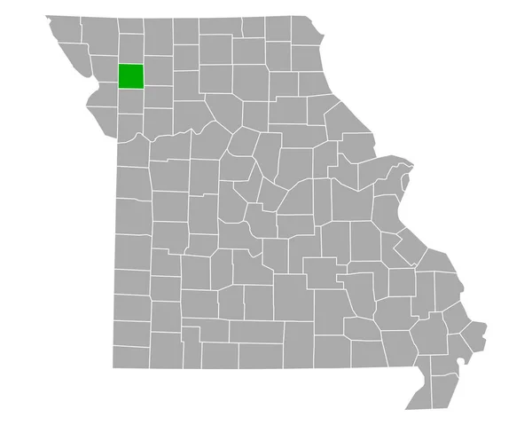 Carte Dekalb Dans Missouri — Image vectorielle