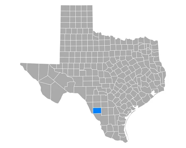 Kaart Van Dimmit Texas — Stockvector