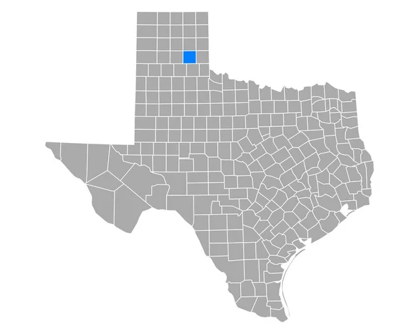 Mapa Donley Texas —  Vetores de Stock