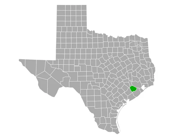 Kaart Van Fort Bend Texas — Stockvector