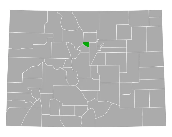 Karta Över Gilpin Colorado — Stock vektor