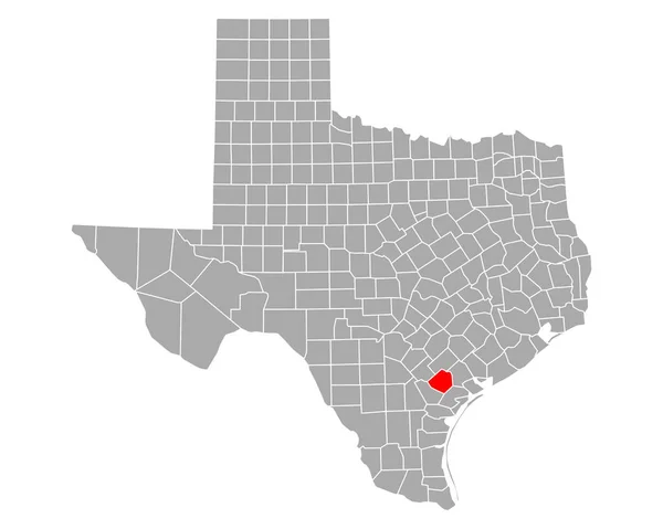 Mapa Goliadu Texasu — Stockový vektor