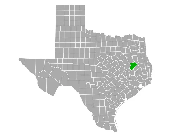 Teksas Taki Houston Haritası — Stok Vektör
