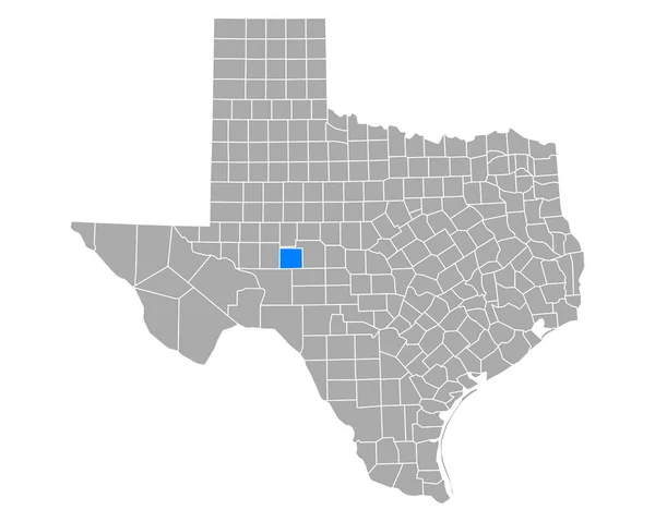 Mapa Íons Texas —  Vetores de Stock