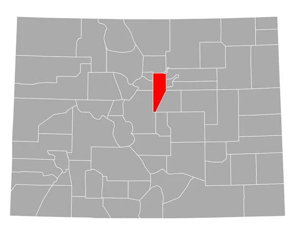 コロラド州のジェファーソン地図 — ストックベクタ