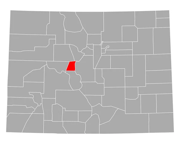 コロラド州の湖の地図 — ストックベクタ