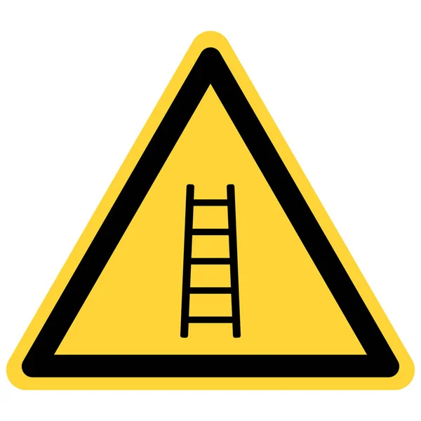 Ladder Danger Sign Vector Illustration — Stock Vector