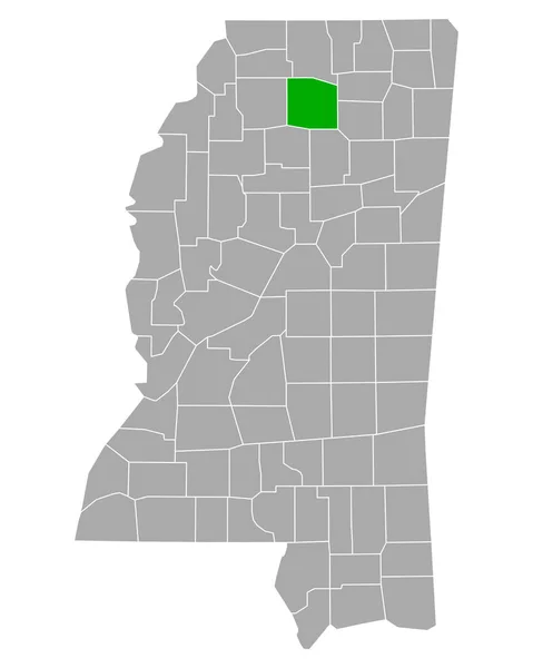 Mapa Lavanderias Mississippi — Vetor de Stock