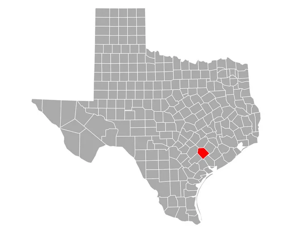 Lavaca Térképe Texasban — Stock Vector