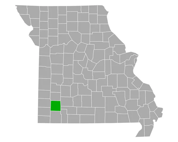 Mapa Lourenço Missouri — Vetor de Stock