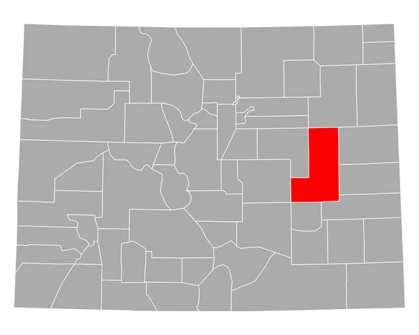 Mapa Lincolnu Coloradu — Stockový vektor