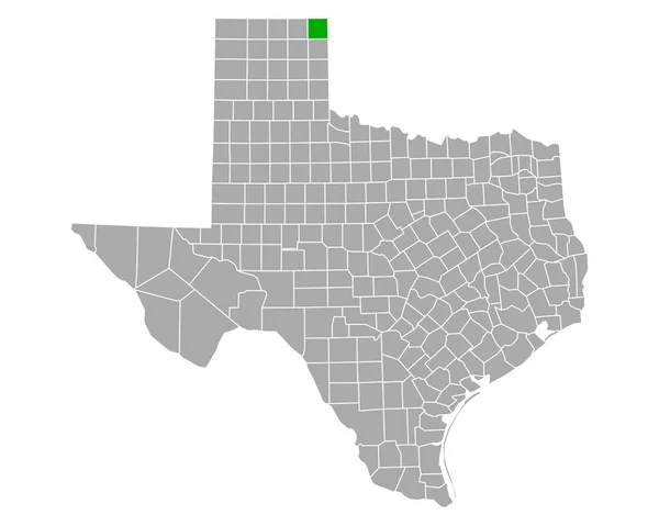Karta Över Lipscomb Texas — Stock vektor