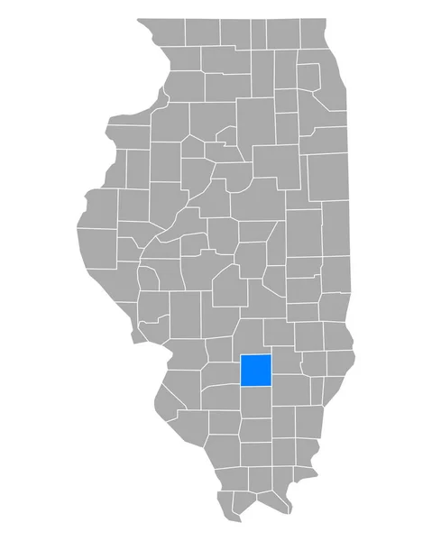 Mapa Marionu Illinois — Stockový vektor