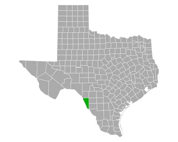 Mapa Maverick Texas — Vector de stock