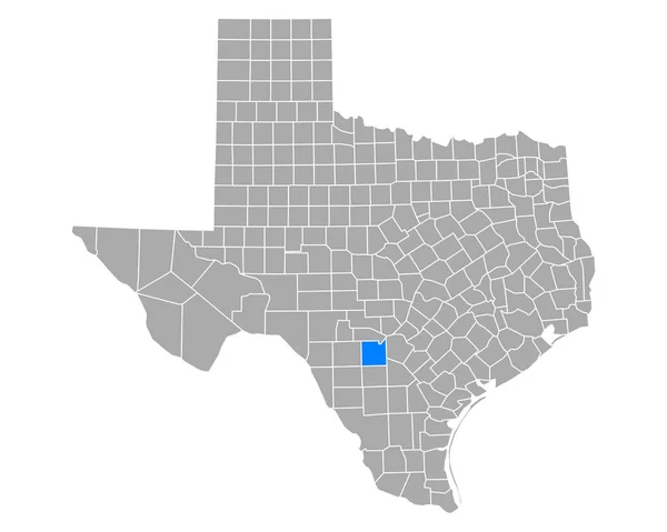 Karte Von Medina Texas — Stockvektor