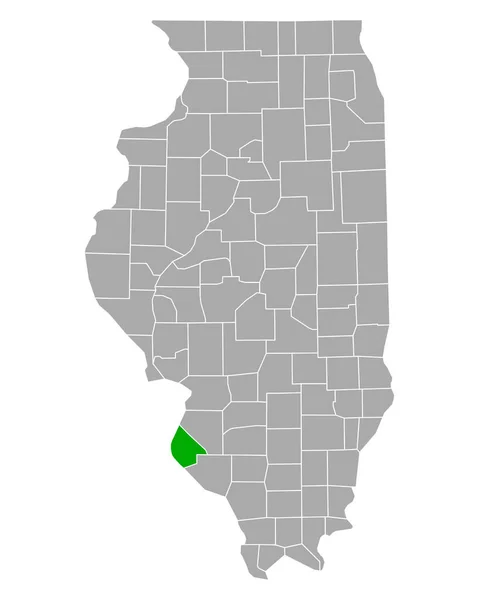 Mapa Agências Alfandegárias Illinois — Vetor de Stock