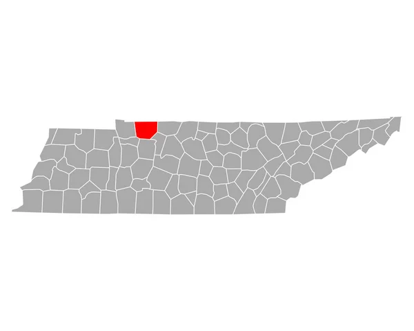 Karta Över Montgomery Tennessee — Stock vektor